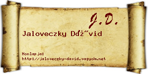 Jaloveczky Dávid névjegykártya